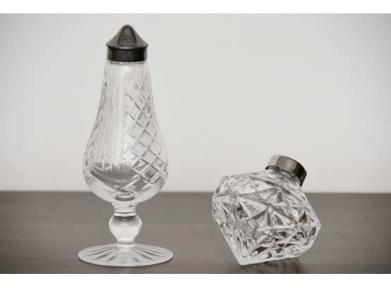 Waterford Crystal Ornament And Salt Shaker With Sterling Top