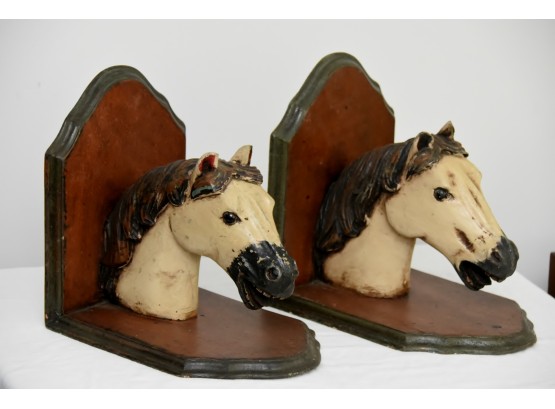 Large Horse Head Bookends