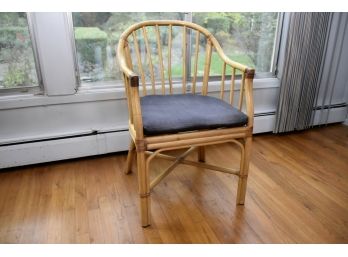Bamboo Side Chair With Leather Straps 21 X 21 X 34