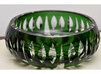 Gorgeous St Louis Glassware Green Crystal  Bowl