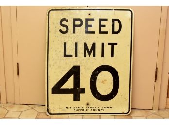 Vintage Speed Limit Sign 24 X 30