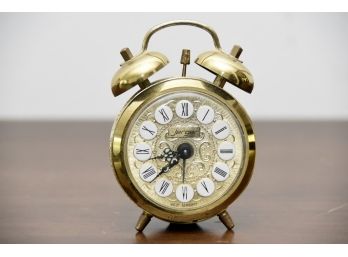 Rare Antique Jerger German Brass Windup Alarm Clock