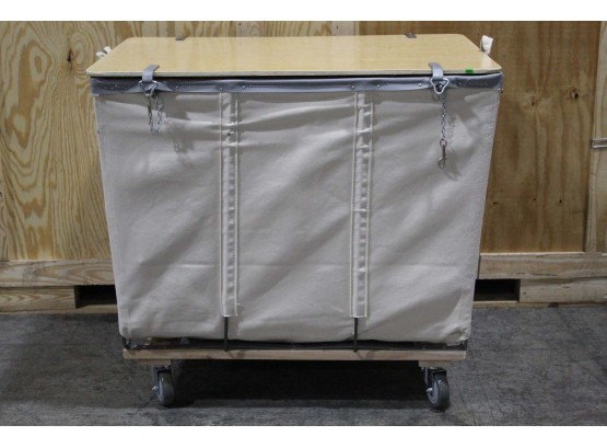 Large Steele Canvas Rolling Laundry Basket Cart 41W X 38H X 29D