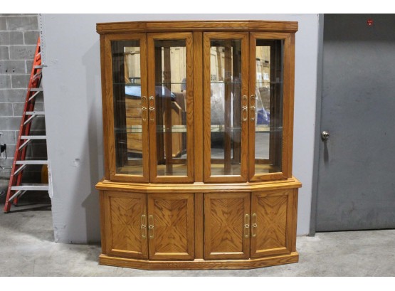 Arcese Brothers Lighted China Hutch 76H X 63W X 17D