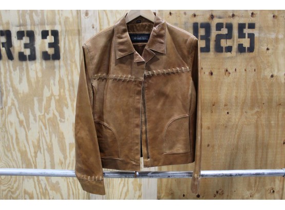 WhetBlu Light Brown Leather Jacket