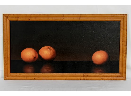 Al Jackson Oil On Canvas Still Life 'Just Oranges' 27 X 15