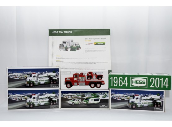 Hess Trucks Including Distributor Collectable Sign (Lot 2)