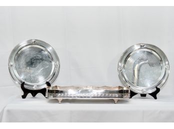Trio Of Vintage Silverplate Serving Dishes