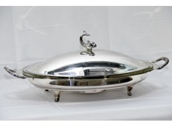 Warming Dish With Fish Finial