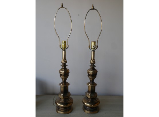 Pair Of Westwood Industries Brass Table  Lamps