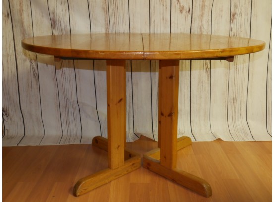 Knotty Pine  Pedestal Table 46 X 28