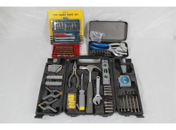 Workforce Tool Kit, Hobby Knife Set, Drill Bits, Metal Hole Puncher