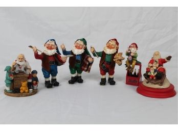 Christmas Figurine Lot 5 Including Elves