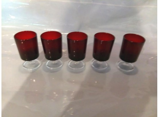 Ruby Liqueur Glass Set