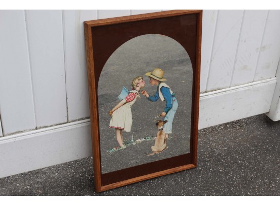 Vintage Norman Rockwell Pictorial Mirror 15W X 23H