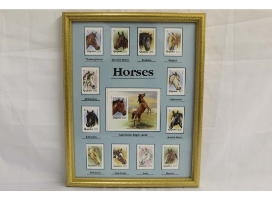 Framed Horses Postage Stamps
