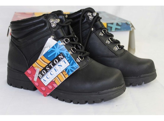 Boston Accent Black Weatherproof Boots Men's Size 7