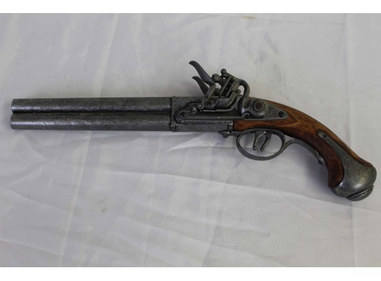 Antique Replica Flintlock Pistol Marked 'London'
