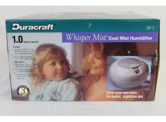 Duracraft Whisper Mist Cool Mist Humidifer (New In Box)