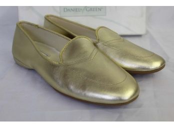 Daniel Green Gold Slippers Women's Size 9
