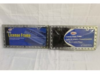 Pair Of Bell Spiked License Plate Frames