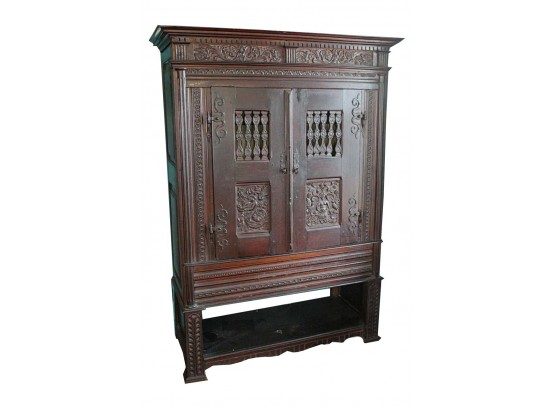 Renaissance Style Antique Armoire Early 19th / Late 18th Century (Must Bring Help To Remove) 77H X 51W X 21D