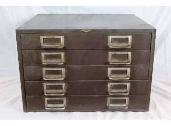 Vintage Cole Steel Five Drawer File Organizer 3 Of 4 - 30H X 18W X 18D