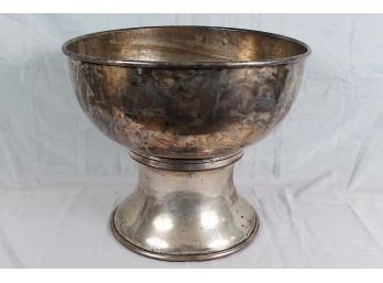 12' Antique Silver Plated Footed Bowl