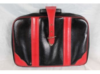 Vintage Red & Black Travel Bag