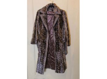 Vintage ILGWU Union Made Faux Coat Tailored By Ed Millstein