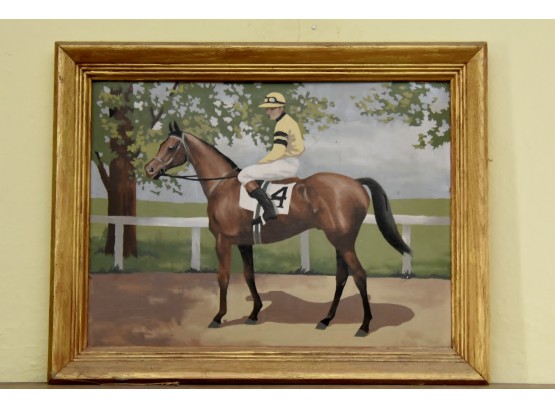 'The #4 Horse' Framed 18 X 15 Print