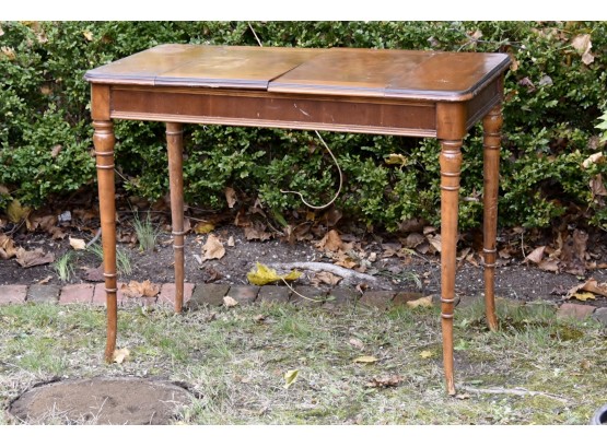 Antique Oak Backgammon Table 38 X 22 X 29 For Restoration