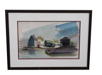 'Walter Miles' Signed And Framed Watercolor 24 X 18