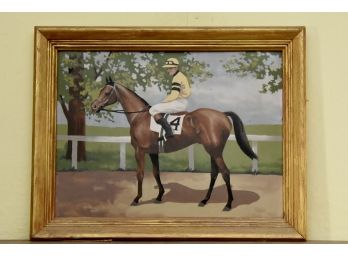 'The #4 Horse' Framed 18 X 15 Print
