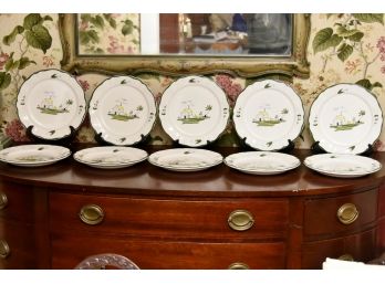 French Country ' Varages'  Vintage Plate Collection Of Ten