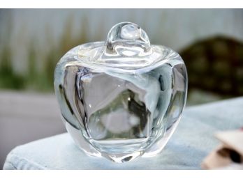 Elsa Peretti For Tiffany & Co. Crystal Apple Trinket Jar