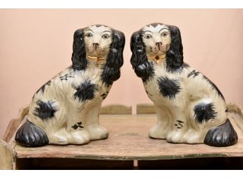 Pair Of Ceramic Dog Figurines
