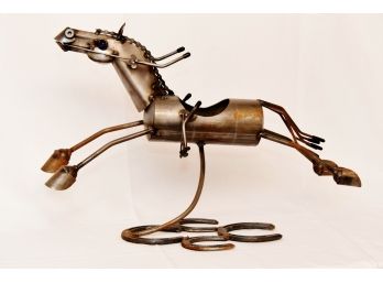 Amazing Industrial Art Horse Sculpture