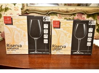 2 Boxes Of 'Riserva' Wine Glasses