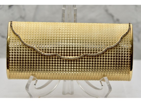 Vintage Gold Plated Evening Bag With Matching Accessories