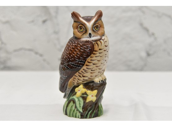 Lynn Chase Hollohaza Owl With Sneaky Mouse