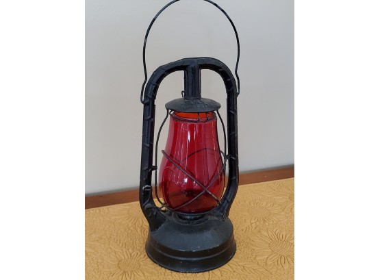 Vintage Red Glass Train Lantern Item #61
