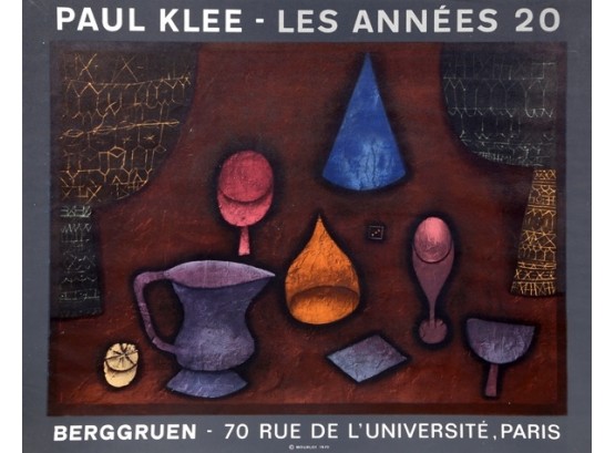 Paul Klee, Swiss (1879 - 1940) French Framed Exhibit Poster 26 X 22