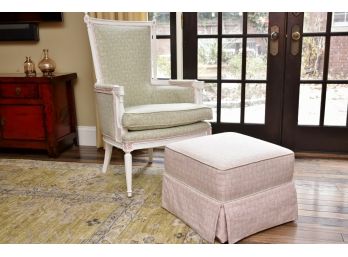 Country Side Chair And Ottoman