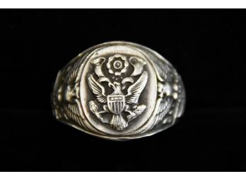 Sterling Silver Eagle Shield Biker Ring Jewelry Lot #14