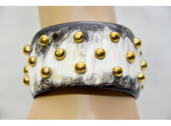 Ashley Pittman Horn Studded Bangle Bracelet
