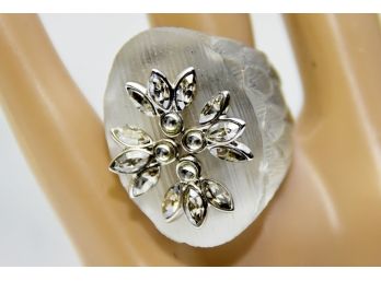 Swarovski Crystal And Silver Ring