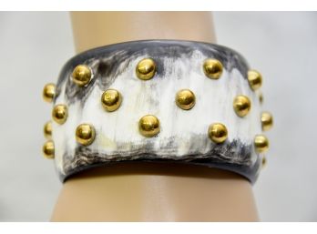 Ashley Pittman Horn Studded Bangle Bracelet