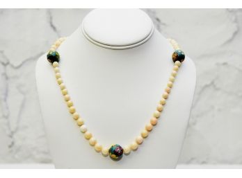 Hand Painted Bead Necklace