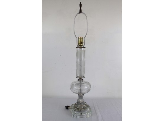 Etched Glass 30' Table Lamp